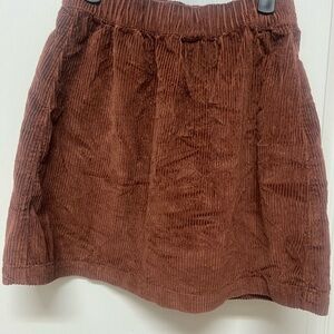 American Eagle Outfitters Rich Brown Corduroy Mini Skirt